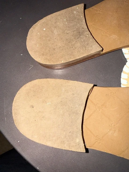 Jack Rogers Turquoise White Daisy Leather Thong Sandals Size 7 - Picture 7 of 7